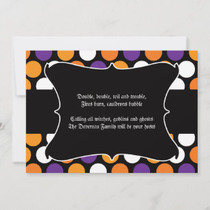 Dotted Halloween Party Invitation Kaart