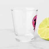 Dotted Heart Great Dane Shot Glass Glas (Links)