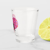 Dotted Heart Great Dane Shot Glass Glas (Rechts)