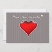 Dotted Heart Photo Save the Date marinegrijs (Achterkant)