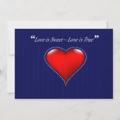 Dotted Heart Photo Sla de datum op gele marine Save The Date (Achterkant)