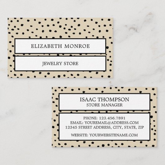 Dotted Jeweler Visitekaartje (Voorkant / Achterkant)