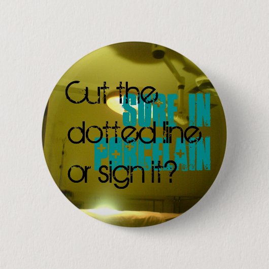 Dotted Line Pin Ronde Button 5,7 Cm (Voorkant)