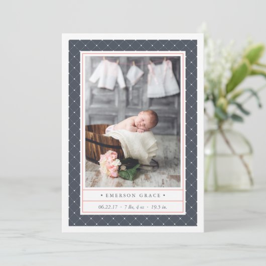 Dotted Navy | Aankondiging van een tweeledige gebo (Staand voorkant)