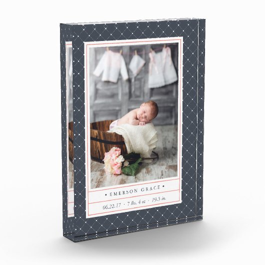 Dotted Navy | Baby geboortelasta's en Fotoblokken (Links)