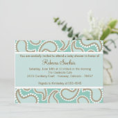 Dotted Paisley Invitation Kaart (Staand voorkant)