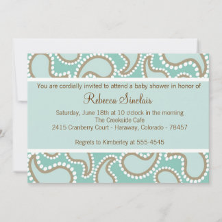 Dotted Paisley Invitation Kaart