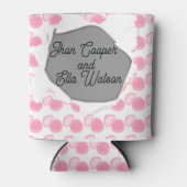 Dotted pink pastel aesthetic weeding can cooler (Voorkant)