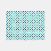 Dotted Polkas  Multicolor Fleece Deken (Voorkant (Horizontaal))