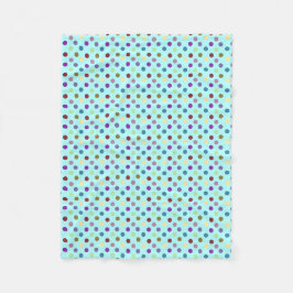 Dotted Polkas  Multicolor Fleece Deken