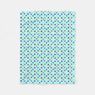 Dotted Polkas  Multicolor Fleece Deken
