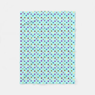 Dotted Polkas  Multicolor Fleece Deken