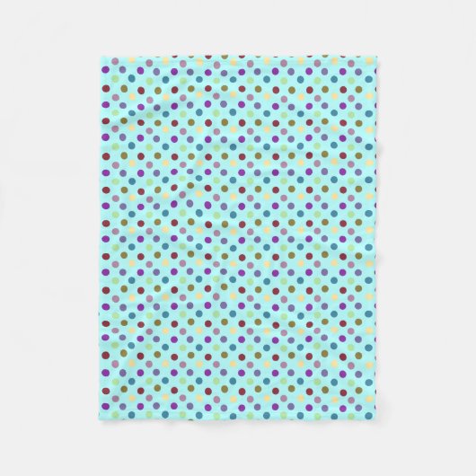 Dotted Polkas  Multicolor Fleece Deken (Voorkant)