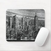 Dotted Pop Art Retro New York City White Muismat (Met muis)