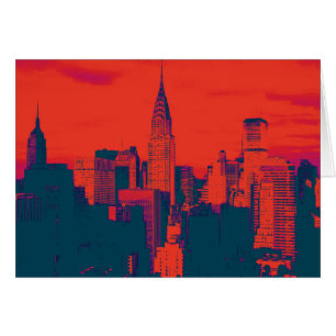 Dotted Red Retro Style Pop Art New York City