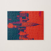 Dotted Red Retro Style Pop Art New York City Legpuzzel (Horizontaal)