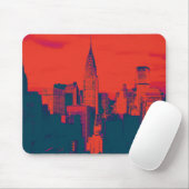 Dotted Red Retro Style Pop Art New York City Muismat (Met muis)