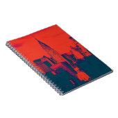Dotted Red Retro Style Pop Art New York City Notitieboek (Rechterzijde)