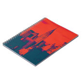 Dotted Red Retro Style Pop Art New York City Notitieboek (Linkerzijde)
