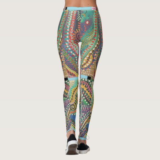 Dotted Tile design Leggings (Achterkant)
