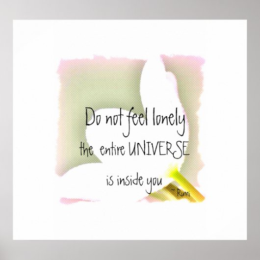 Dotted Tulilp Rumi Quote Poster (Voorkant)