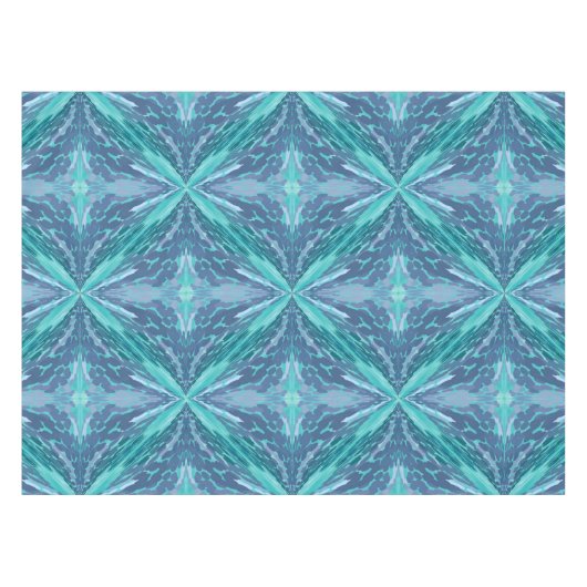 Dotted Turquoise X Pattern Tafelkleed (Voorkant (Horizontaal))