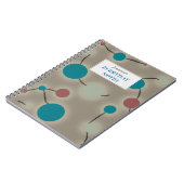 Dotted Universe Grey met het Etiket van de Tekst Notitieboek (Linkerzijde)