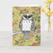 Dotti de uil 27 Wenskaart Kaart (Gele Bloem)