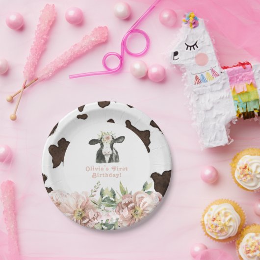 DOTTIE Heilige Koe Ventig Boerderij Papieren Bordje (Feest)