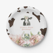 DOTTIE Heilige Koe Ventig Boerderij Papieren Bordje (Voorkant)