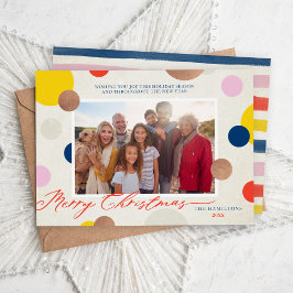 Dottie Merry Christmas Familie Foto Feestdagenkaart