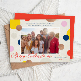 Dottie Merry Christmas Familie Foto Feestdagenkaart