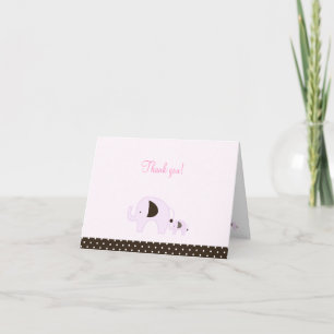 Dottie Pink Elephant Folded Bedankt voor je opmerk