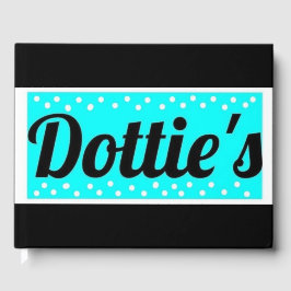 Dottie's Store Logo Gastenboek (Zwart & Aqua)