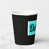 Dottie's Store Logo papieren bekers (zwart & aqua) (Rechts)