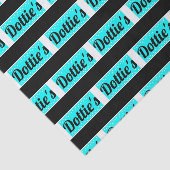 Dottie's Store Logo Tissue Papier (Zwart & Aqua) (Detail)