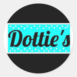 Dottie's winkel Logo Polka Dot Round Stickers
