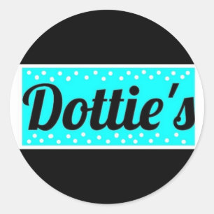 Dottie's winkel Logo Polka Dot Round Stickers