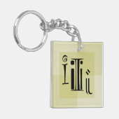 Dotting the Art is een elegante typografische kuns Sleutelhanger (Voorkant Links)