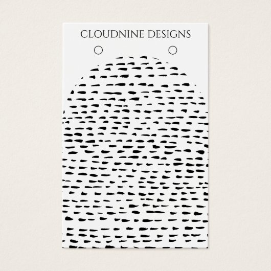 Dotty Arch Oorbel Ketting Sieraden Display Kaart (Voorkant)