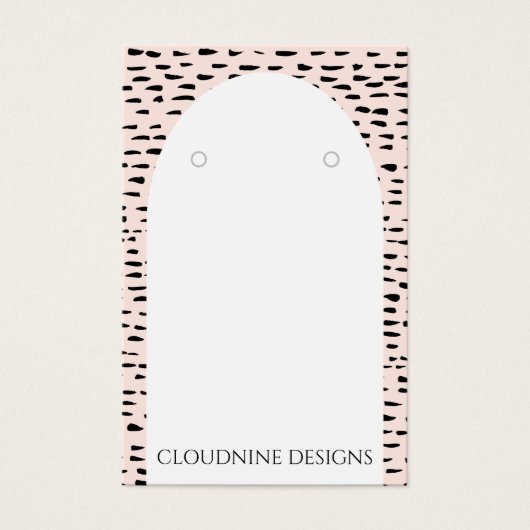 Dotty Arch Oorbel Ketting Sieraden Display Kaart (Voorkant)