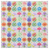 Dotty Birth Flower and Gem Fabric Stof (Swatch)
