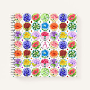 Dotty Birth Flower and Gem Notitieboek