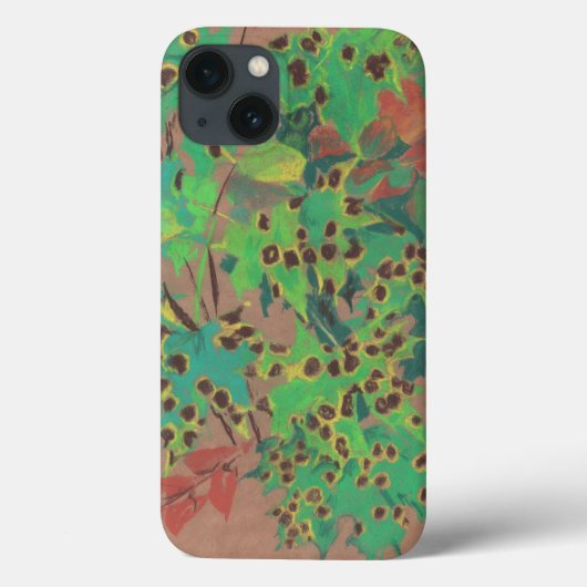 Dotty-bladeren, herfstfloraal, groen, geel en brui Case-Mate iPhone case (Achterkant)