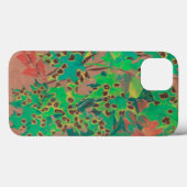 Dotty-bladeren, herfstfloraal, groen, geel en brui Case-Mate iPhone case (Achterkant (horizontaal))