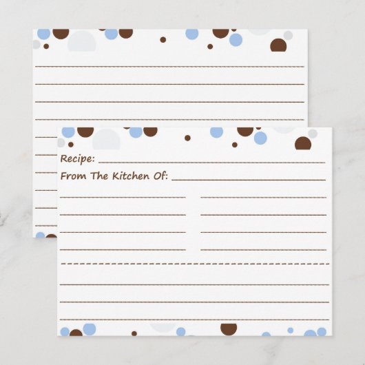 Dotty Blank Recipe Kaarten (Voorkant / Achterkant)
