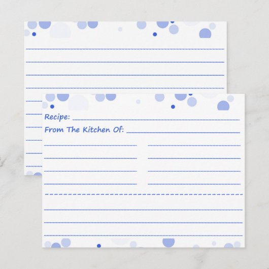 Dotty Blank Recipe Kaarten (Voorkant / Achterkant)