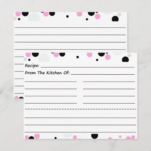 Dotty Blank Recipe Kaarten (Voorkant / Achterkant)