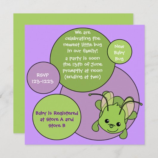 dotty bug kaart (Voorkant / Achterkant)