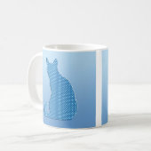 Dotty Cat - schaduwen van blauw Koffiemok (Voorkant links)